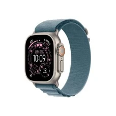 APPLE Watch Ultra 3 Cellular 49mm Natural Titanium Case with Light Blue Alpine Loop – Large (mewp4se/a)