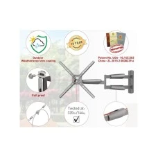 BARKAN BM343XLOD LCD TV zglobni zidni nosač do 65 inča sivi BARKAN BM343XLOD LCD TV zglobni zidni nosač do 65 inča sivi