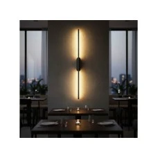 BBLINK Crna zidna LED lampa 12W 3000K IP20 1m