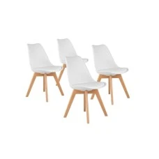 Bolzz Napoli set 4 stolice White