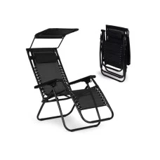 Bolzz PODESIVA BASTENSKA FOTELJA SA TENDOM BLACK