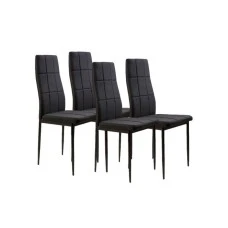 Bolzz Trpezarijske stolice set 4 kom Tami black