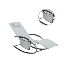 CHOMIK Baštenska ljuljaška svetlo siva sa džepićem LEZ1618