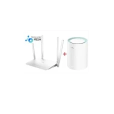 CUDY Cudy SET WR1300 AC1200 Dual Band 2.4+5Ghz MESH Ruter + M1300 1-pack AC1200 Dual Band MESH