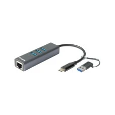 D LINK USB-C/USB 3.0 na Ethernet adapter sa 3 USB porta (DUB-2332)