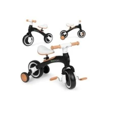 ECO TOYS Balans bicikl sa pedalama i pomoćnim točkovima 3 u 1 Black LC-V1359 BLACK