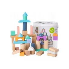 ECO TOYS DRVENE KOCKE 50 KOMADA bucket + sorter ECO TOYS DRVENE KOCKE 50 KOMADA bucket + sorter