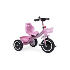 ECO TOYS Tricikl sa neklizajućim rukohvatima, zvoncem i korpom WQL-1999 Pink