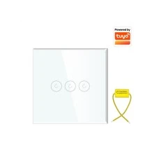 ELEMENTA Wi-Fi smart prekidač svetla bez N provodnika 3x10A WFPS-G03/WH ELEMENTA Wi-Fi smart prekidač svetla bez N provodnika 3x10A WFPS-G03/WH