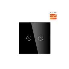 ELEMENTA Wi-Fi smart prekidač svetla sa N provodnikom 2x5A WFPS-N02/BK ELEMENTA Wi-Fi smart prekidač svetla sa N provodnikom 2x5A WFPS-N02/BK