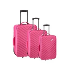 EMPIRE Doha, kofer, set 3 komada, PE, roze