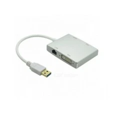 FAST ASIA Adapter-konvertor USB 3.0 na HDMI + VGA+DVI + RJ45