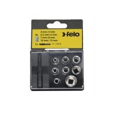 FELO Set nasadnih glava sa adapterom HEX Nut 05798106 9 kom (05798106) FELO Set nasadnih glava sa adapterom HEX Nut 05798106 9 kom (05798106)