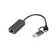 GEMBIRD A-USB3AC-LAN-01 USB 3.1 + type-C Gigabit network adapter, space grey (Alt: A-CMU3-LAN-05)