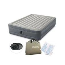 INTEX Veliki dušek na naduvavanje sa ugrađenom pumpom za dvoje