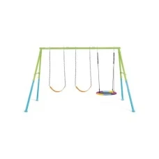 INTEX Zeleno-plava ljuljaška sa dva sedišta i ljuljaškom u obliku gnezda set