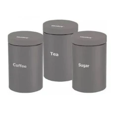 KLAUSBERG Kb7544 metalne kutije 3 kafa šećer čaj 11,5x16,5 cm siva KLAUSBERG Kb7544 metalne kutije 3 kafa šećer čaj 11,5x16,5 cm siva