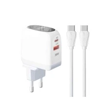LDNIO A2522C 30W Kućni punjač sa LED ekranom i USB-C na USB-C kablom LDNIO A2522C 30W Kućni punjač sa LED ekranom i USB-C na USB-C kablom