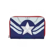 Loungefly Marvel Falcon Captain America Cosplay Zip Around Wallet Loungefly Marvel Falcon Captain America Cosplay Zip Around Wallet