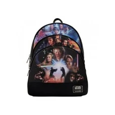 Loungefly Star Wars Trilogy 2 Triple Pocket Mini Backpack Loungefly Star Wars Trilogy 2 Triple Pocket Mini Backpack