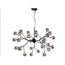 LUNA 118 LUSTER 27*G4(220V) BLACK/SMOKED GLASS LUNA 118 LUSTER 27*G4(220V) BLACK/SMOKED GLASS