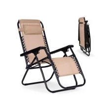 ModernHome Baštenska fotelja Zero Gravity Beige ModernHome Baštenska fotelja Zero Gravity Beige