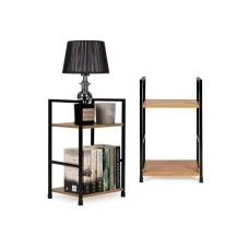 ModernHome Drvena polica sa dva nivoa, loft wild oak ModernHome Drvena polica sa dva nivoa, loft wild oak