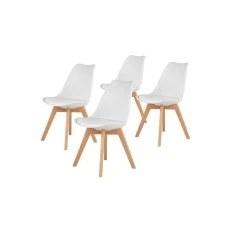 ModernHome Filipo Trpezarijske stolice set 4 kom Bela ModernHome Filipo Trpezarijske stolice set 4 kom Bela