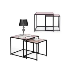 ModernHome Klub sto loft, set od dva komada ModernHome Klub sto loft, set od dva komada