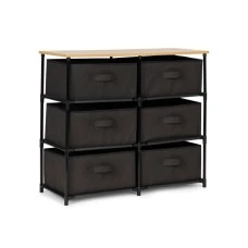 ModernHome Police za odlaganje sa tekstilnim korpama ModernHome Police za odlaganje sa tekstilnim korpama