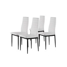 ModernHome Trepezarijske stolice set 4 kom Tami eko koža white