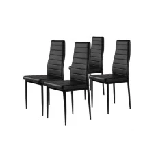 ModernHome Trpezarijske stolice set 4 kom Tami Full Black ModernHome Trpezarijske stolice set 4 kom Tami Full Black
