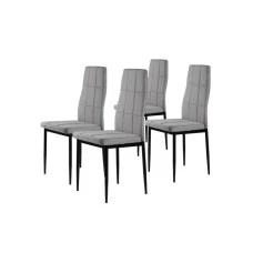 ModernHome Trpezarijske stolice set 4 kom Tami Light Gray ModernHome Trpezarijske stolice set 4 kom Tami Light Gray