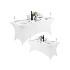 ModernHome Univerzalna navlaka za sto 180 cm bela