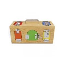 MONTESORI Drvena kutija sa bravama i katncima