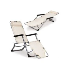 MultiGarden Baštenska ležaljka za plažu 2u1, bež