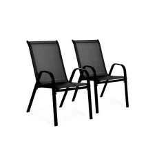 MultiGarden Set od 2 baštenske stolice black MultiGarden Set od 2 baštenske stolice black