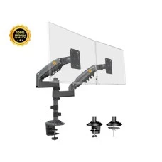 NORTH BAYOU H180 stoni nosač za dva monitora mat crni 17-27 inča