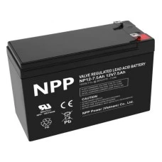 NPP NP12V-7.5Ah, AGM Battery, C20=7.5AH, T1, 151x65x94x100, 2,07KG NPP NP12V-7.5Ah, AGM Battery, C20=7.5AH, T1, 151x65x94x100, 2,07KG