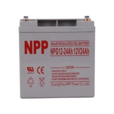 NPP NPG12V-24Ah, Gel battery, C20=24AH, T14, 166x126x174x181, 7,6KG, Light grey
