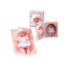 PERTINI Lutka Lovely Baby 33cm sa jastukom roze