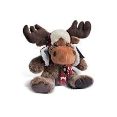 PERTINI Plišani braon los sa kapom i šalom 20cm