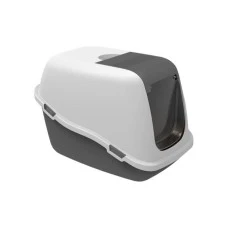 PETMAX Toalet za mačke Comfort sivi PETMAX Toalet za mačke Comfort sivi