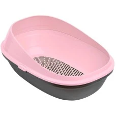 PETMAX Toalet za mačke otv.dupla baza roze PETMAX Toalet za mačke otv.dupla baza roze