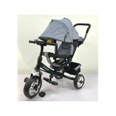 Playtime 411 Tricikl sa podesivim naslonom sivi