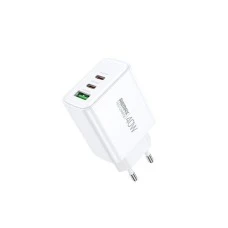 REMAX Strujni Fast punjač Kiddy 1xUSB 3.0 + 2xUSB-C 20W RP-U123, beli