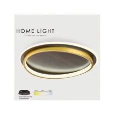 VESTA 524 Plafonska svetiljka 36W 3000/4500/6000K TAMNO DRVO/ZLATO (Ø 400)